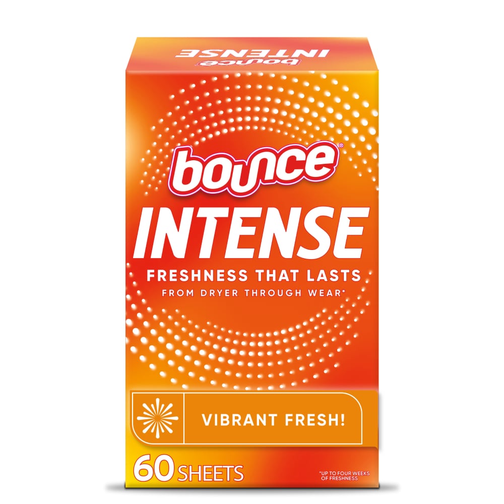 Bounce Intense Scent Boosting Dryer Sheets Vibrant Fresh