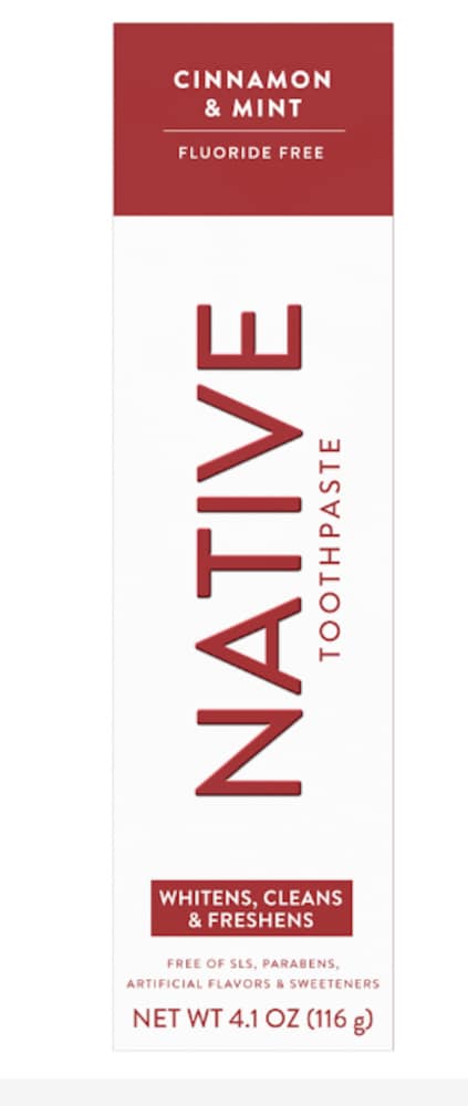 Native Fluoride Free Toothpaste – Cinnamon and Mint