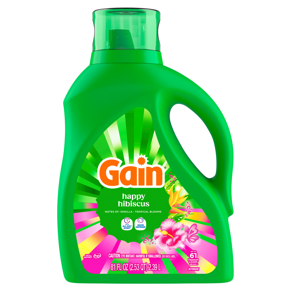 Gain® High Sud Aroma Boost Liquid Laundry Detergent – Happy Hibiscus
