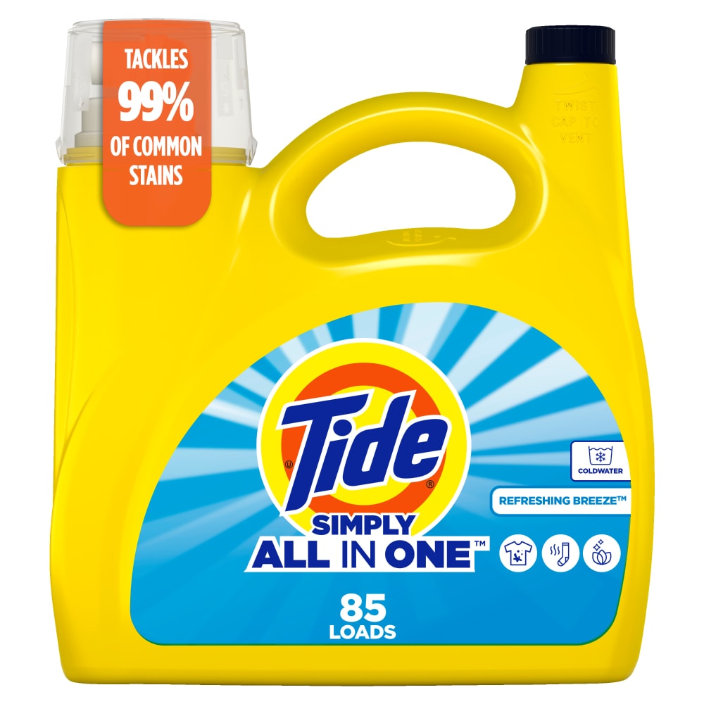 Tide Simply Liquid Laundry Detergent Refreshing Breeze Scent