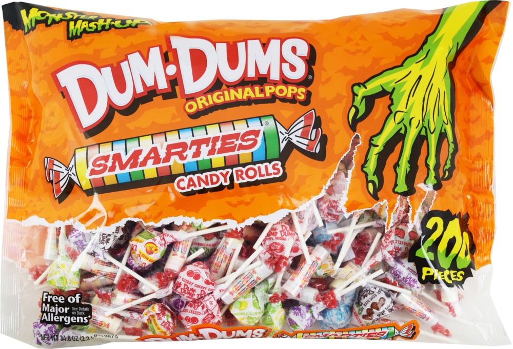 Dum Dums & Smarties Candy Rolls & Original Pops Halloween Candy