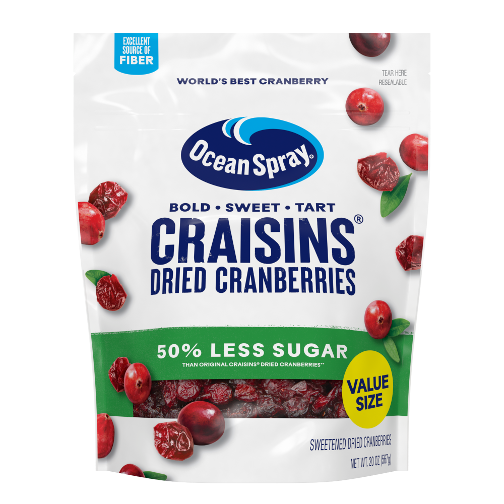 Ocean Spray® Craisins® 50% Less Sugar Dried Cranberries – Dried Fruit