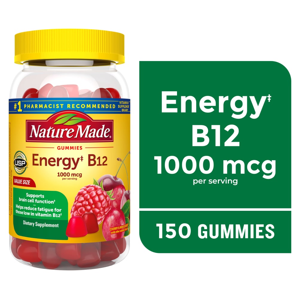 Nature Made® Energy B12 Cherry & Mixed Berry Adult Gummies 1000mcg