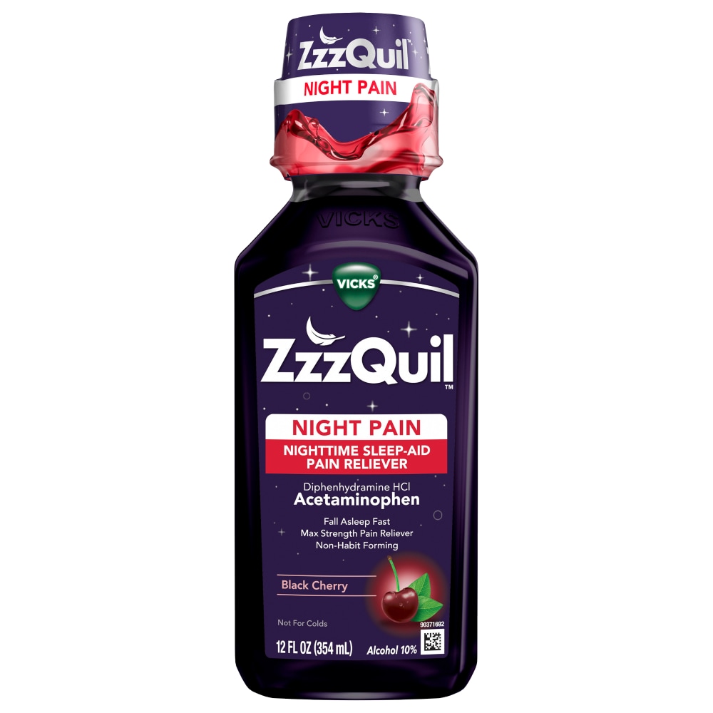 Vicks ZzzQuil™ Night Pain Acetaminophen Black Cherry