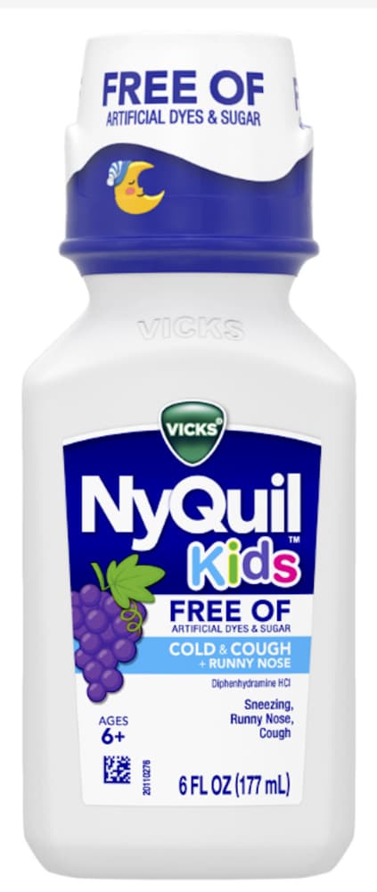Vicks® NyQuil™ Kids Cold & Cough Runny Nose Grape Multi-Symptom Relief Liquid