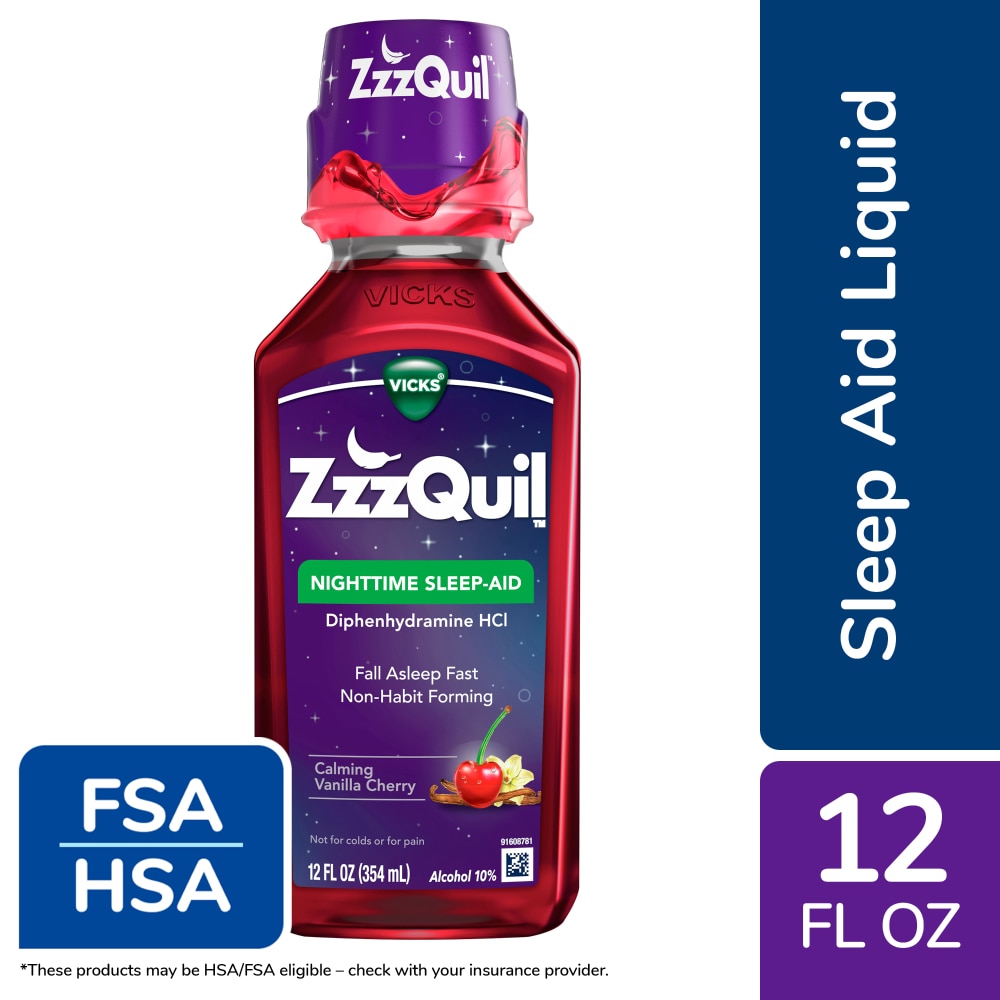 ZzzQuil Vanilla Cherry Nighttime Sleep Aid Liquid