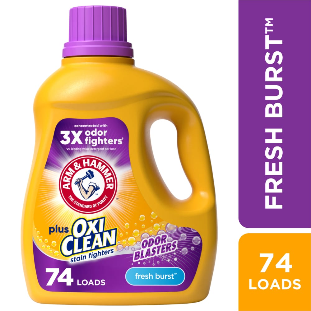 ARM & HAMMER Plus OxiClean with Odor Blasters Liquid Detergent Fresh Burst Scent
