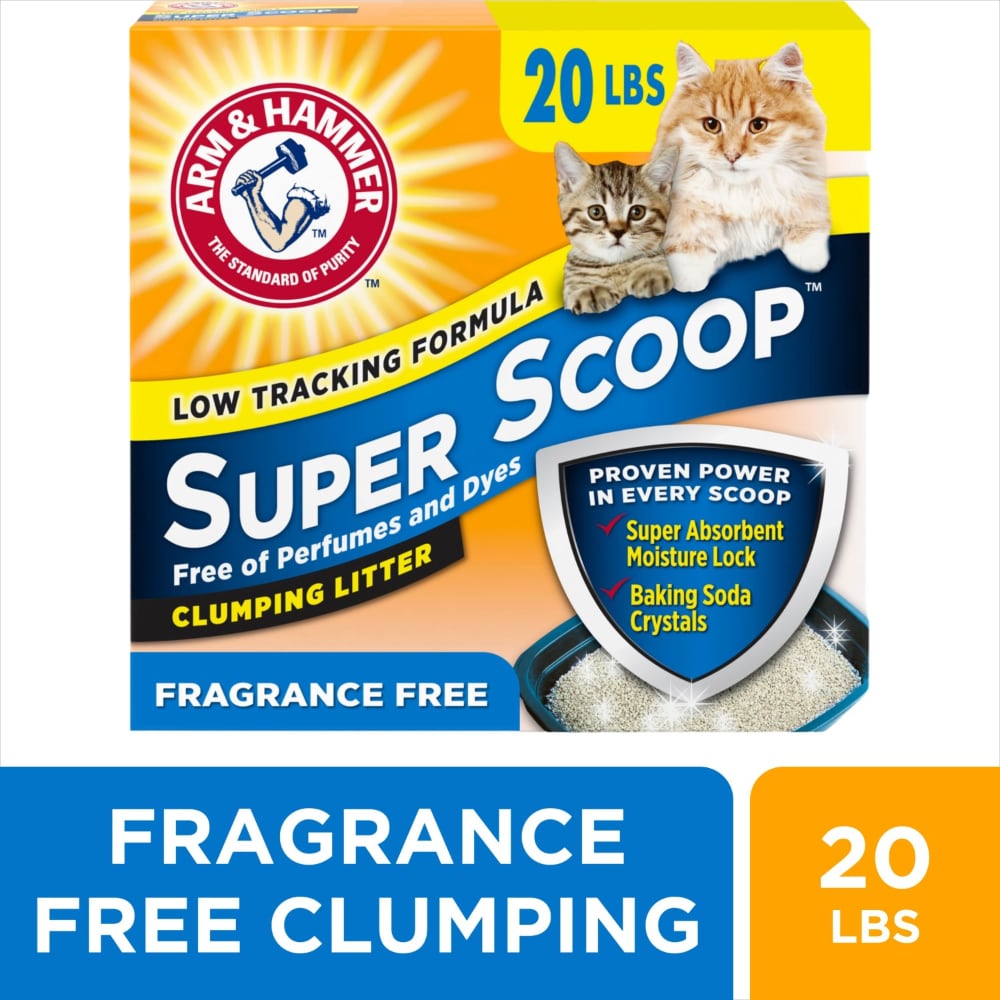 ARM & HAMMER Super Scoop Fragrance Free Low Tracking Clumping Cat Litter