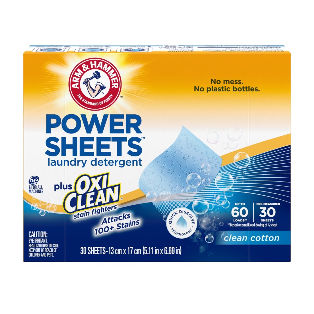 Arm & Hammer Oxiclean Clean Cotton Laundry Detergent Sheets