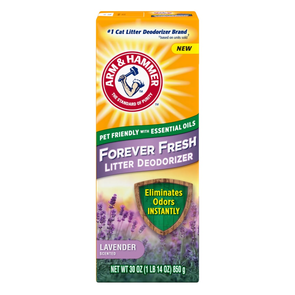 Arm & Hammer Forever Fresh Cat Litter Deodorizer, Pet-Friendly Lavender Scent, 30 oz