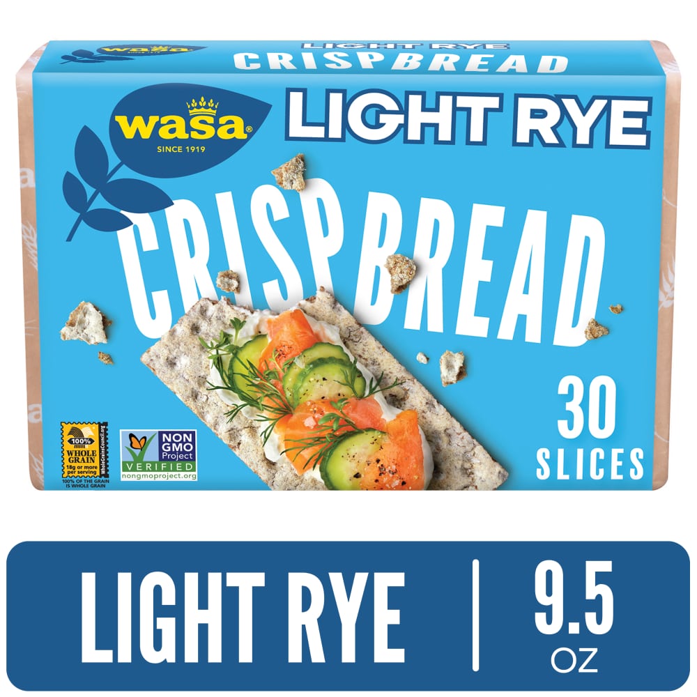 Wasa Crispbread Light Rye Flatbread Crackers