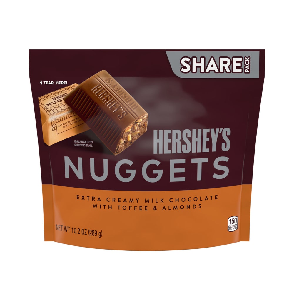 HERSHEY’S NUGGETS Milk Chocolate Toffee and Almonds Candy Share Pack