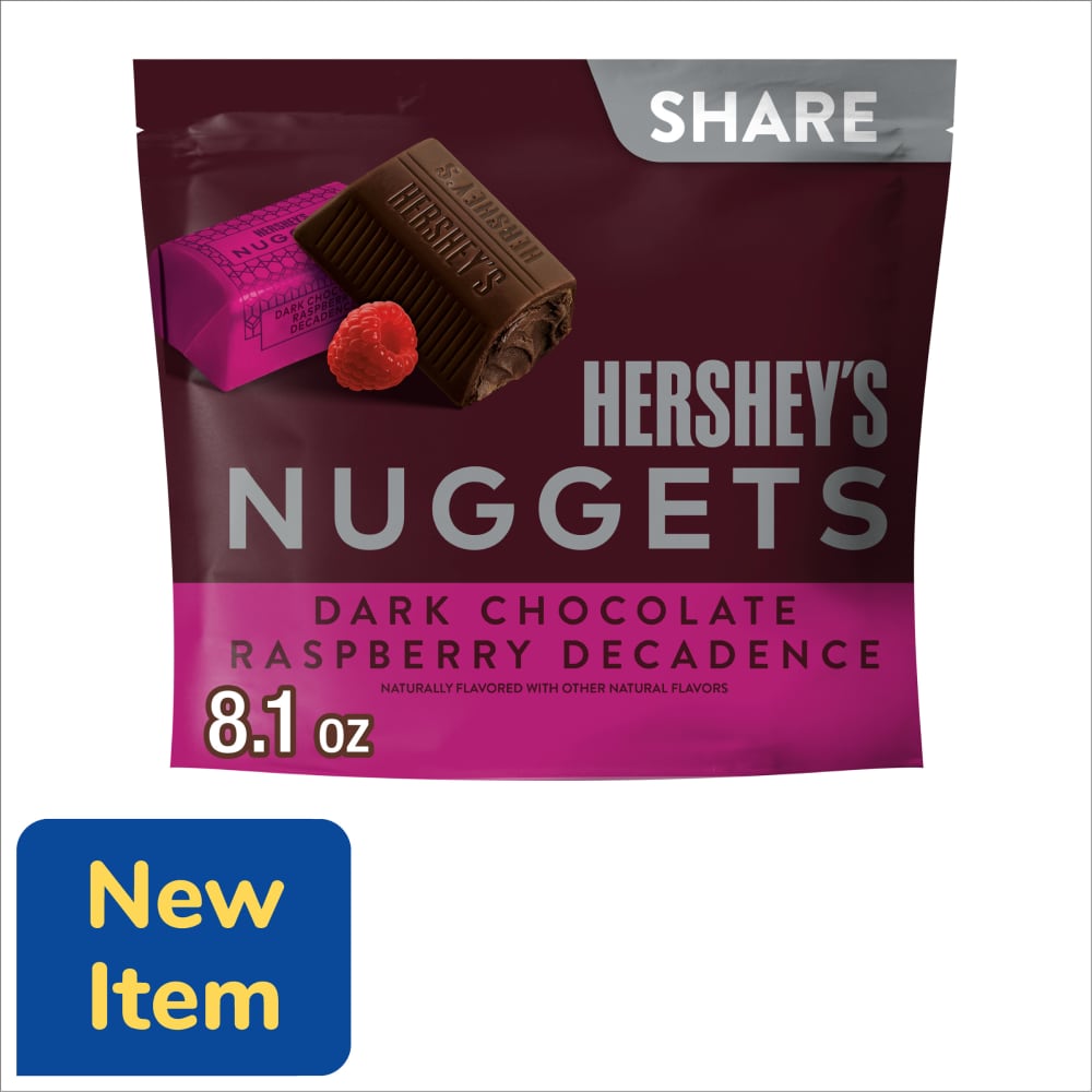 HERSHEY’S NUGGETS Dark Chocolate Raspberry Decadence Flavored Candy Share Pack
