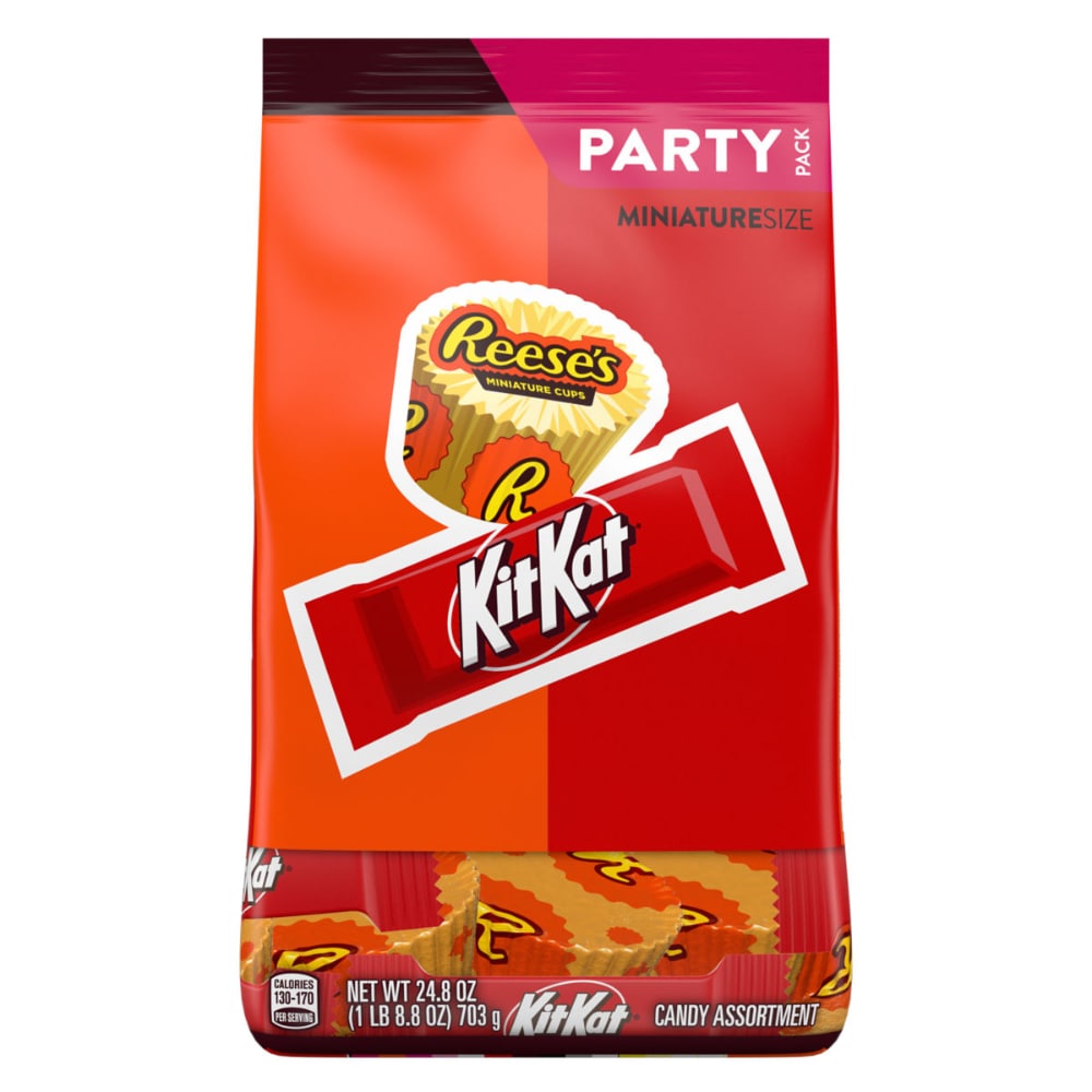 Reeses/kit Kit Asst Miniature Size Party Pack: Kit Kat Crisp Wafers in Mc and Reeses Mc Pb Cups