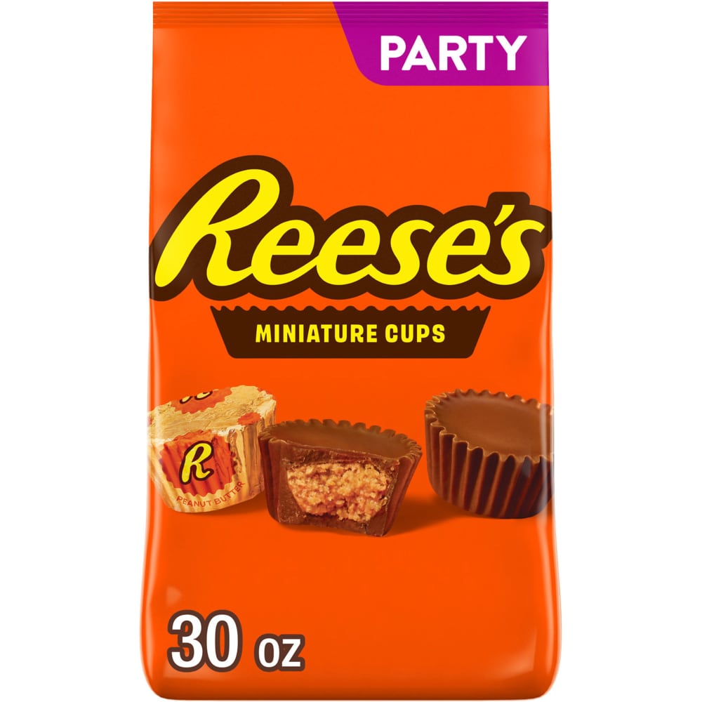 REESES MILK CHOCOLATE & PEANUT BUTTER MINIATURE CUPS PARTY PACK STAND UP BAG (CPCP)