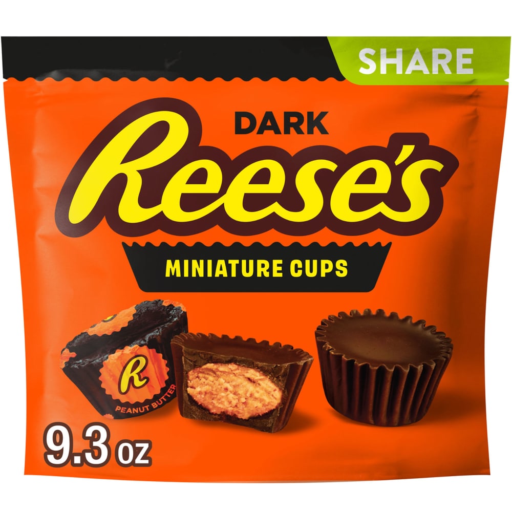 REESE’S Miniatures Dark Chocolate Peanut Butter Cups Candy Share Pack