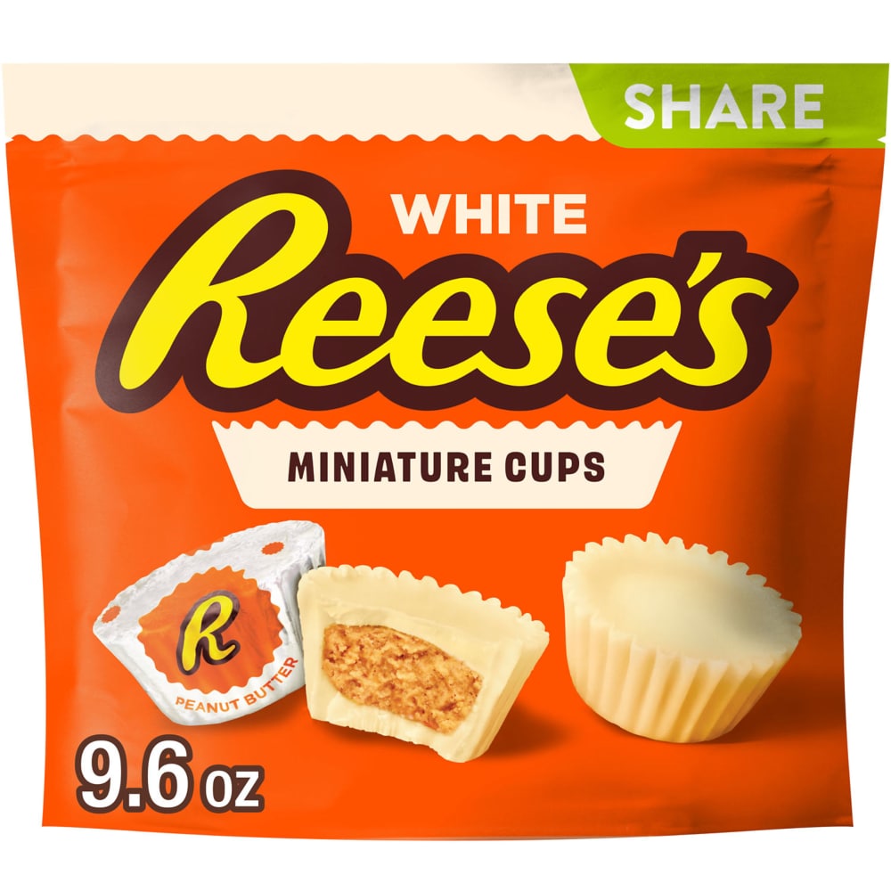 REESE’S Miniatures White Creme Peanut Butter Cups Candy Share Pack