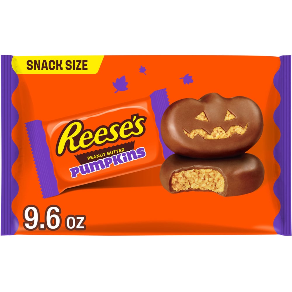 REESE’S Milk Chocolate Snack Size Peanut Butter Pumpkins Halloween Candy Bag