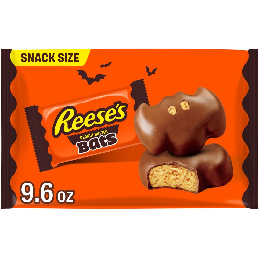 REESE’S Milk Chocolate Snack Size Peanut Butter Bats Halloween Candy Bag