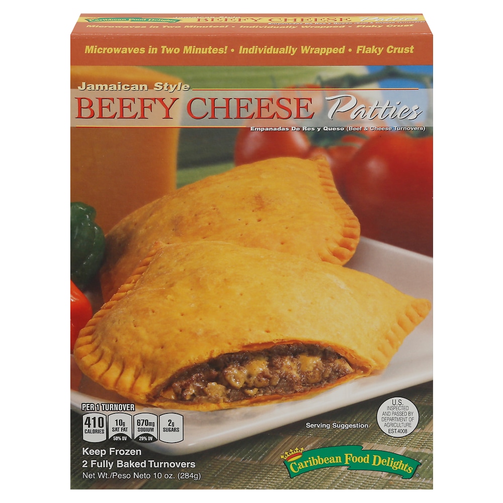 Caribbean Food Delights® Jamaican Style Beefy Cheese Patties