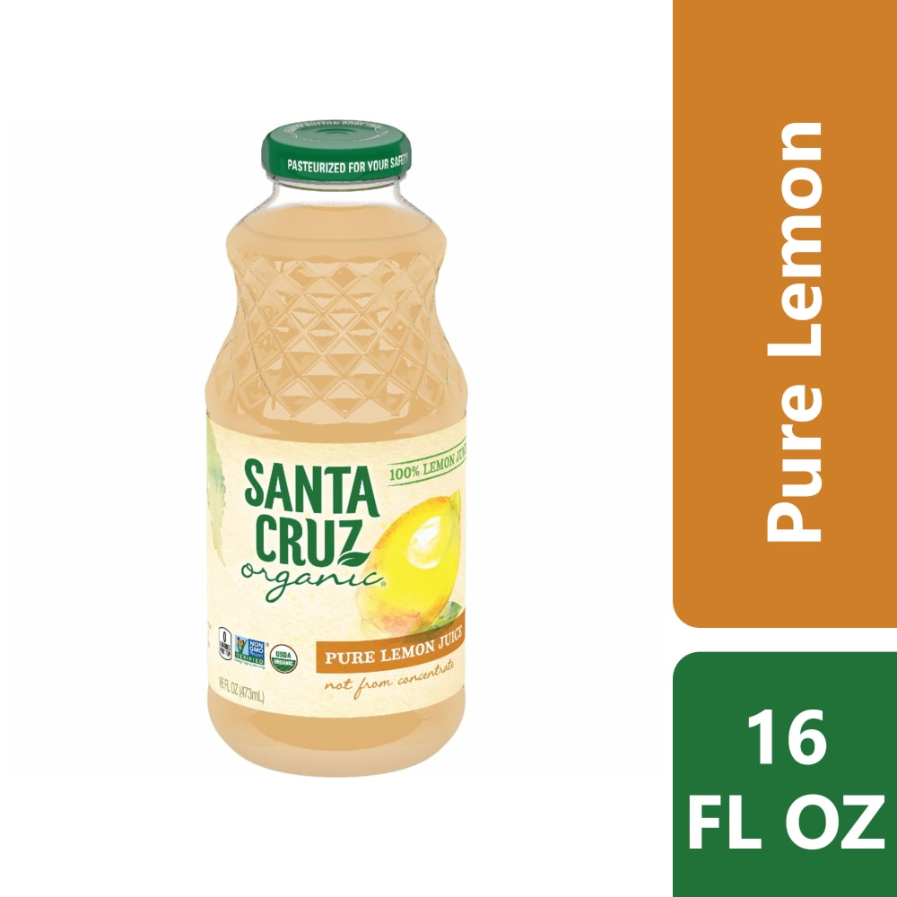 Santa Cruz Organic Pure Lemon 100% Juice Bottle