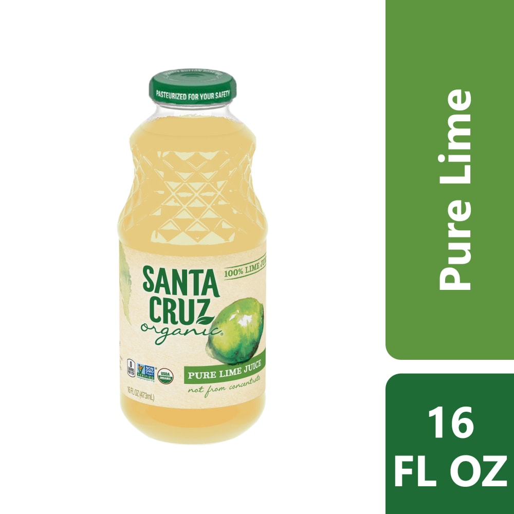 Santa Cruz Organic Pure Lime 100% Juice Bottle