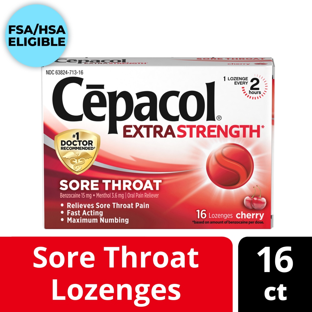 Cepacol Extra Strength Sore Throat Cherry Lozenges