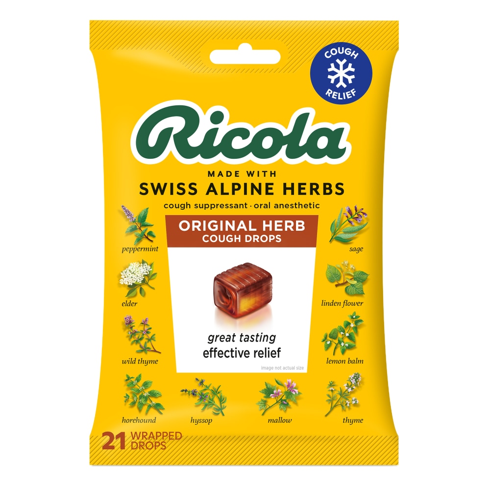 Ricola® Original Herb Menthol Cough Drops for Sore Throat and Cough Relief