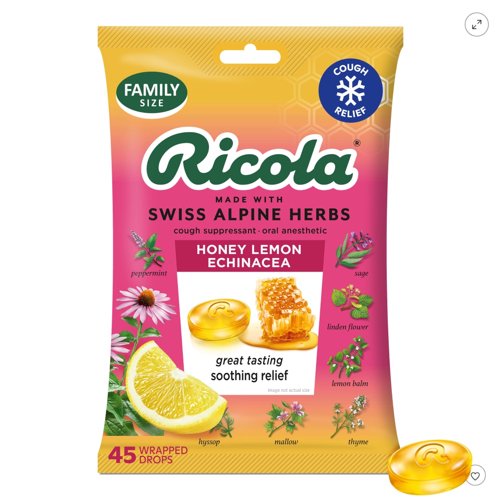 Ricola ™ Echinacea Honey-Lemon 45ct Bags