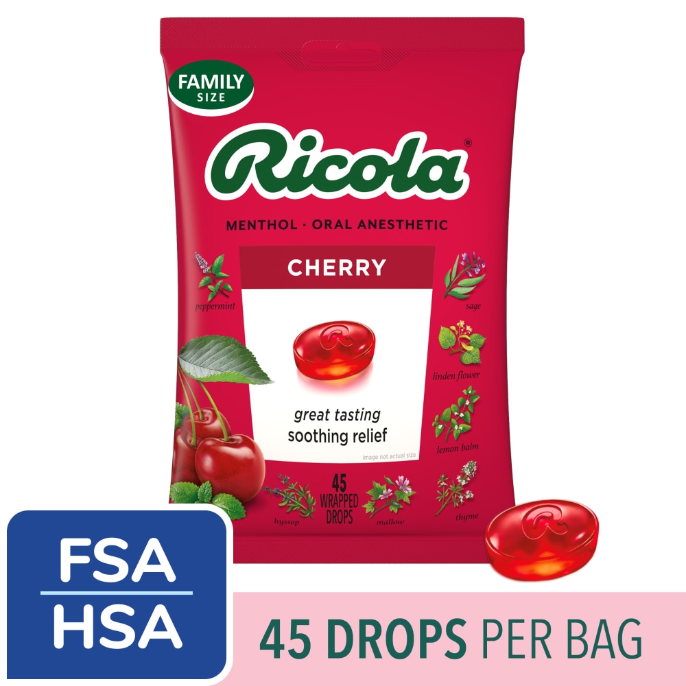 Ricola Cherry 45ct Bags