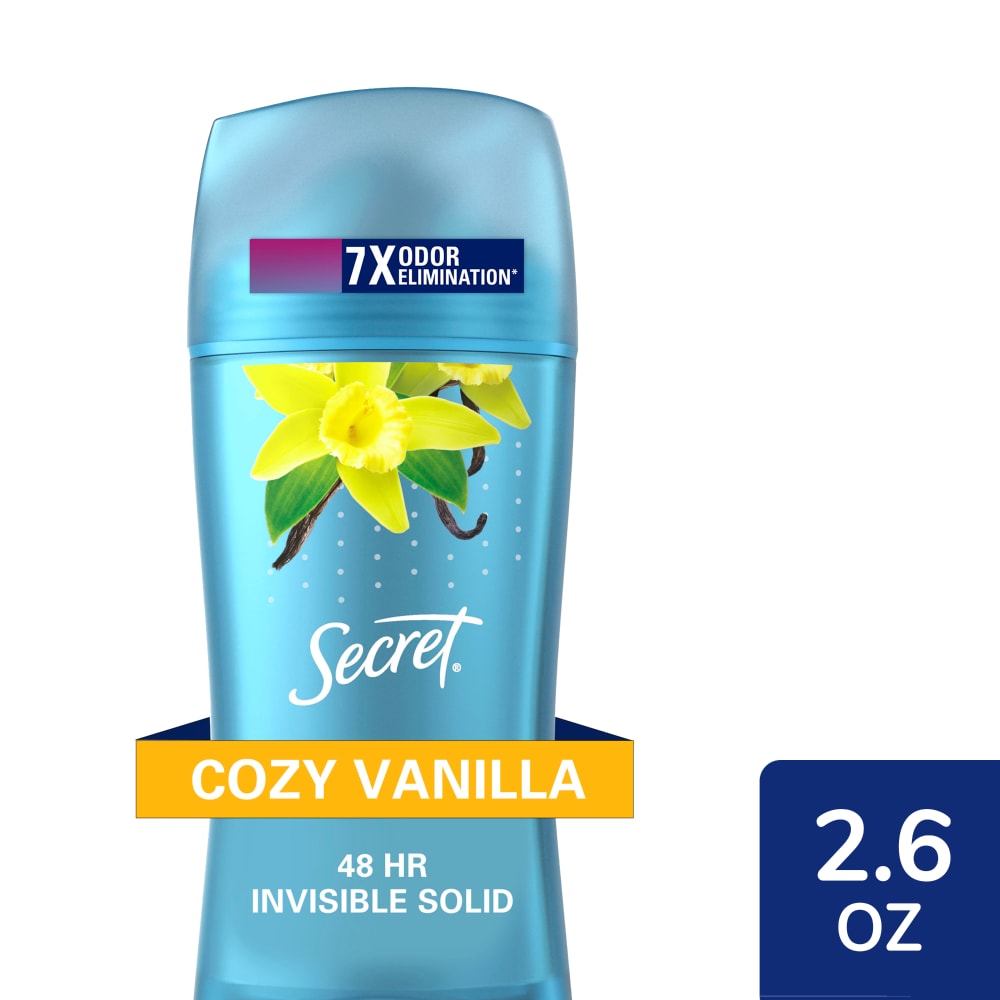 Secret for Women Antiperspirant Deodorant Invisible Solid Vanilla Scent