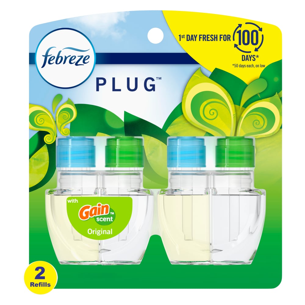 Febreze Gain Original Scent Odor-Fighting Fade Defy PLUG Oil Air Freshener Refill