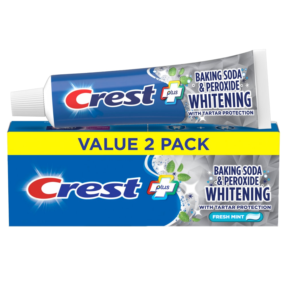 Crest Plus Baking Soda & Peroxide Toothpaste Whitening Baking Soda & Peroxide