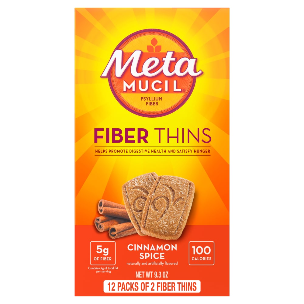 Metamucil Psyllium Fiber Cinnamon Spice Thins