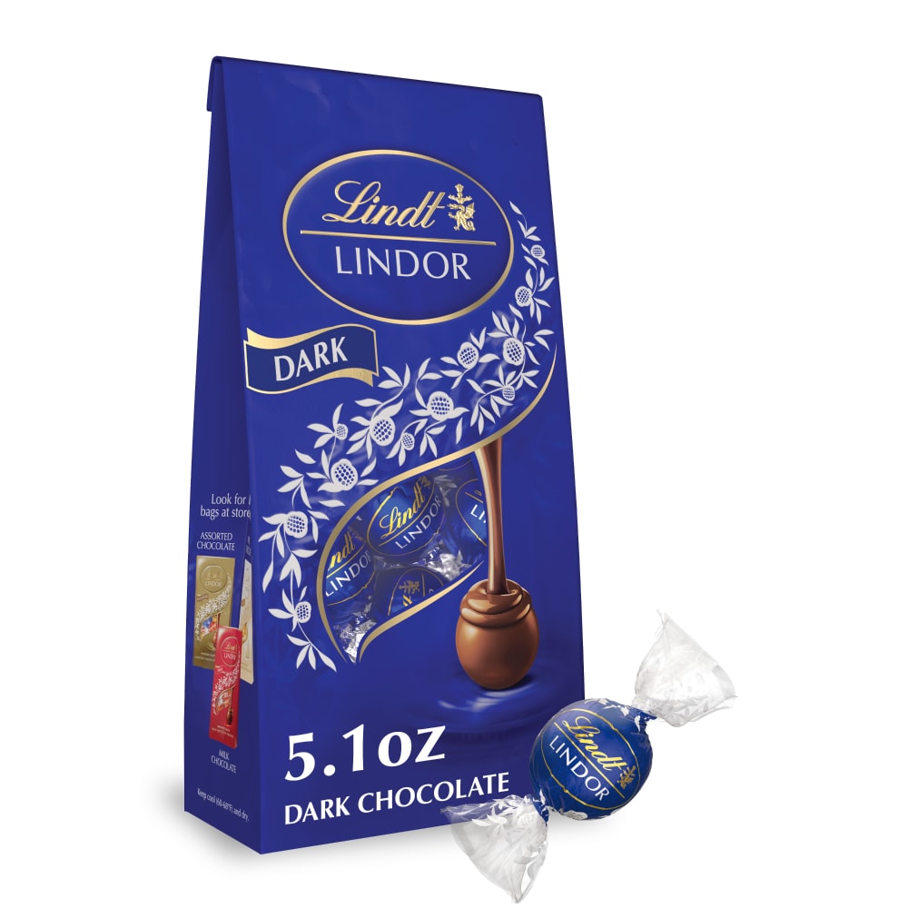 Lindt LINDOR Dark Chocolate Candy Truffles Bag
