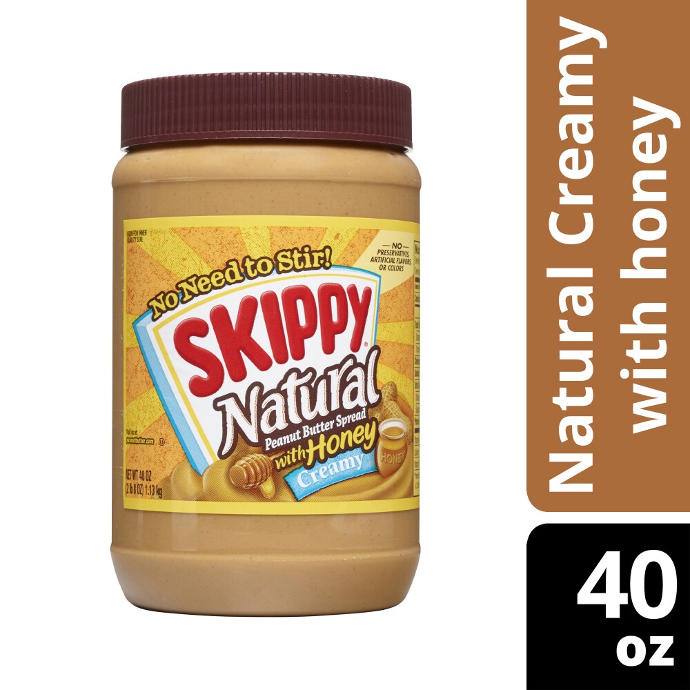 SKIPPY Natural Creamy Peanut Butter Spread with Honey