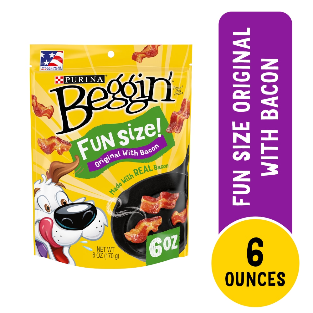 Purina Beggin’ Strips Fun Size Original Dog Treats with Bacon Flavor