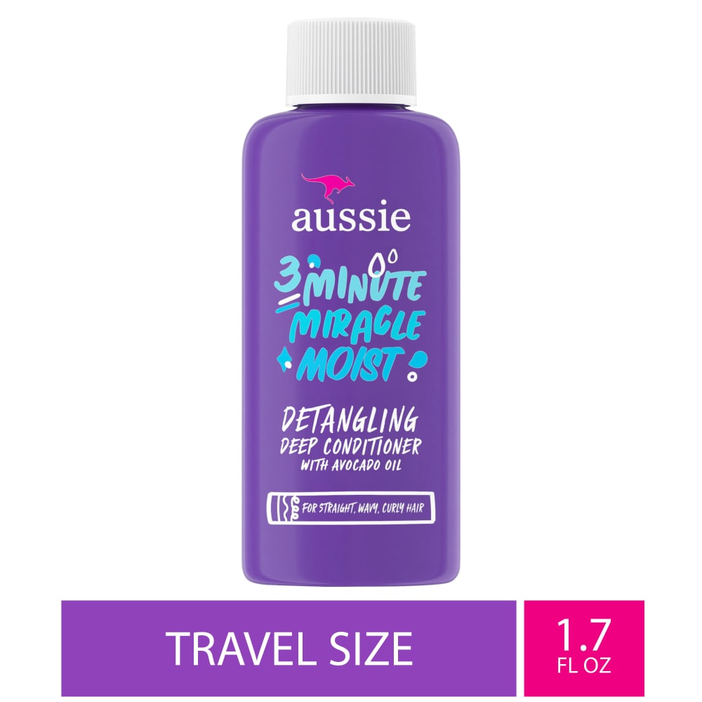 Aussie 3 Minute Miracle Moist Deep Conditioner with Avocado Oil Paraben and Sulfate Free Travel Size