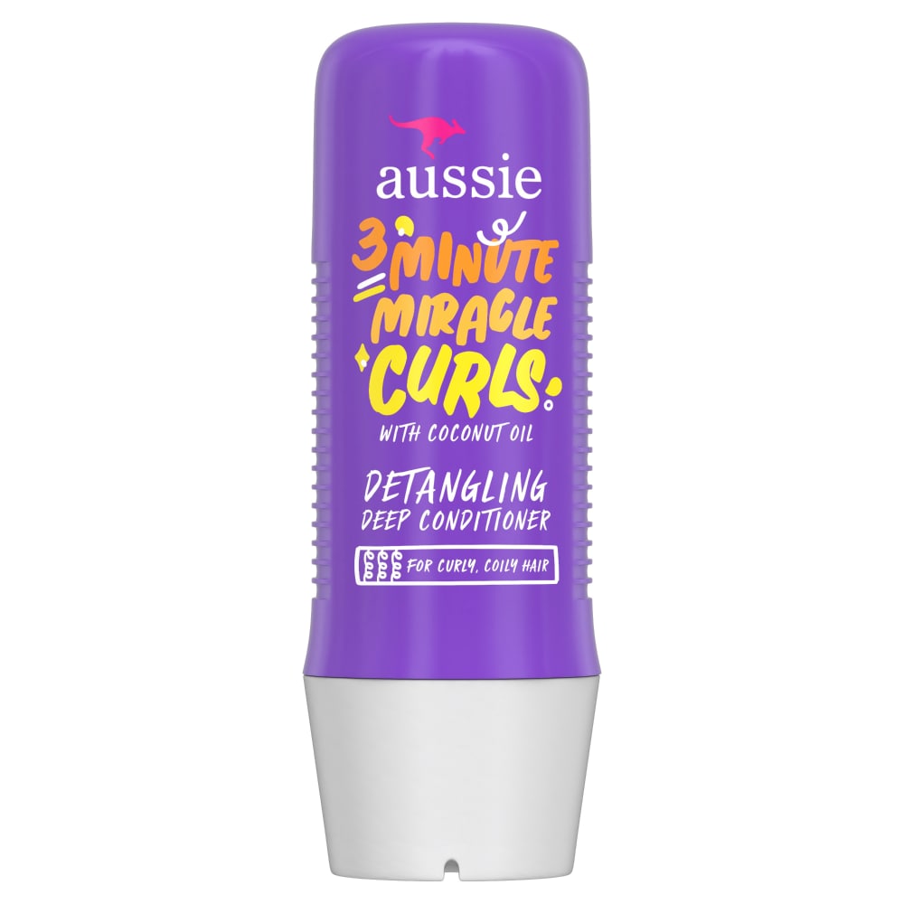 Aussie 3 Minute Miracle Curls Detangling Deep Conditioner Treatment with Coconut Oil