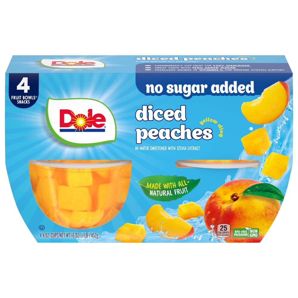 Dole® Diced Peaches In Water No Sugar Added