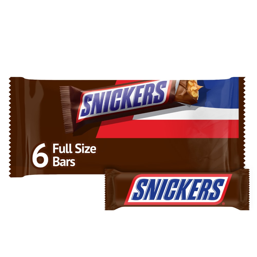 Snickers Chocolate Bar Full Size Milk Chocolate Candy Bulk Bag
