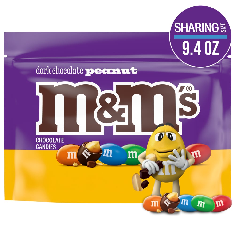 M&M’S Peanut Dark Chocolate Candy Sharing Size Bag