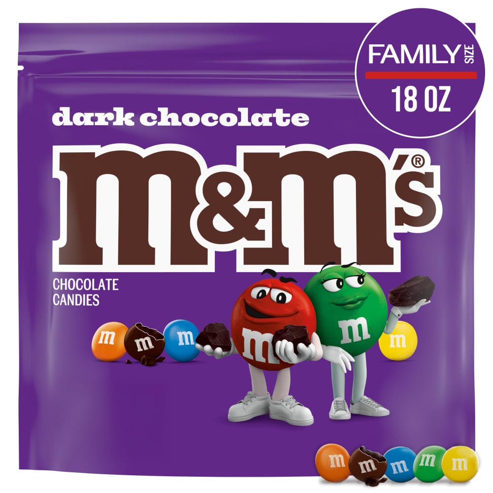 M&M’S 50% Cacao Dark Chocolate Candy Family Size Bag