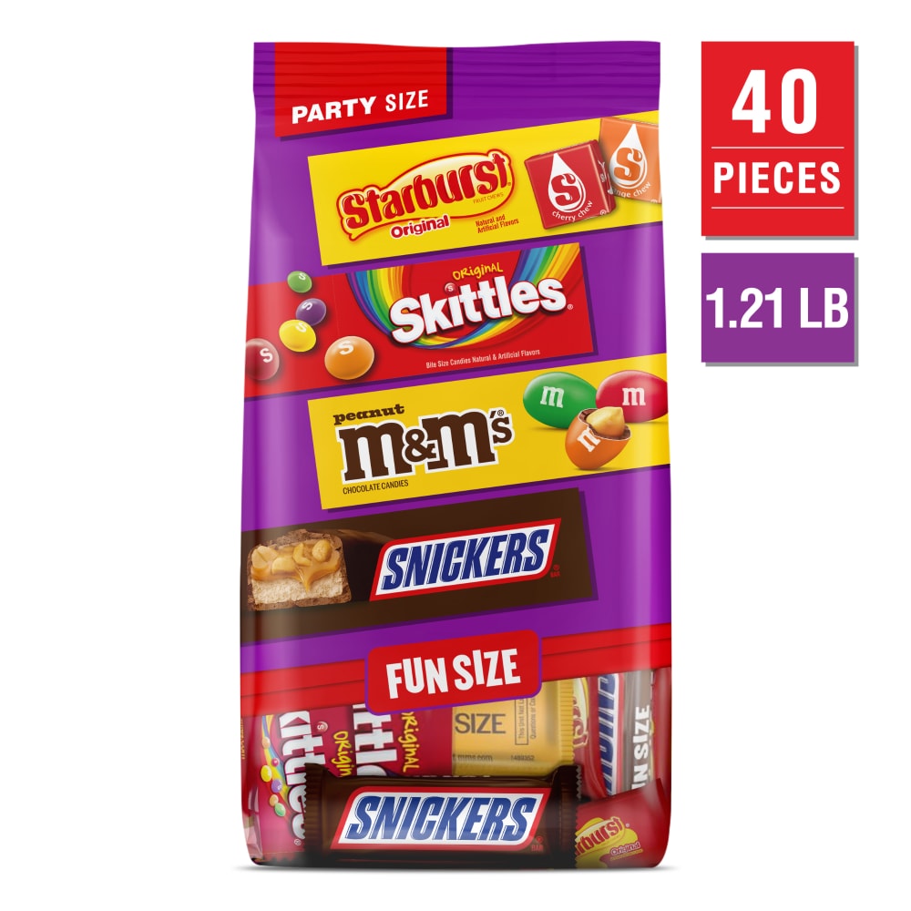M&M’S Snickers Skittles & Starburst Candy Variety Bag