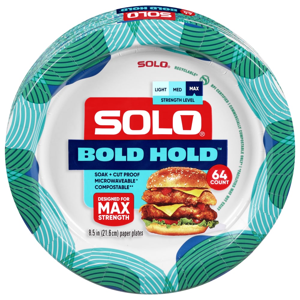 Solo® Bold Hold ™ 8.5 Inch Round Paper Plates