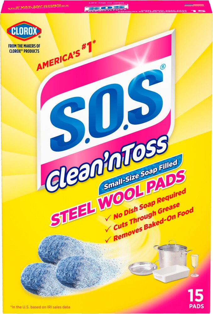 S.O.S Clean n Toss Steel Wool Soap Pads