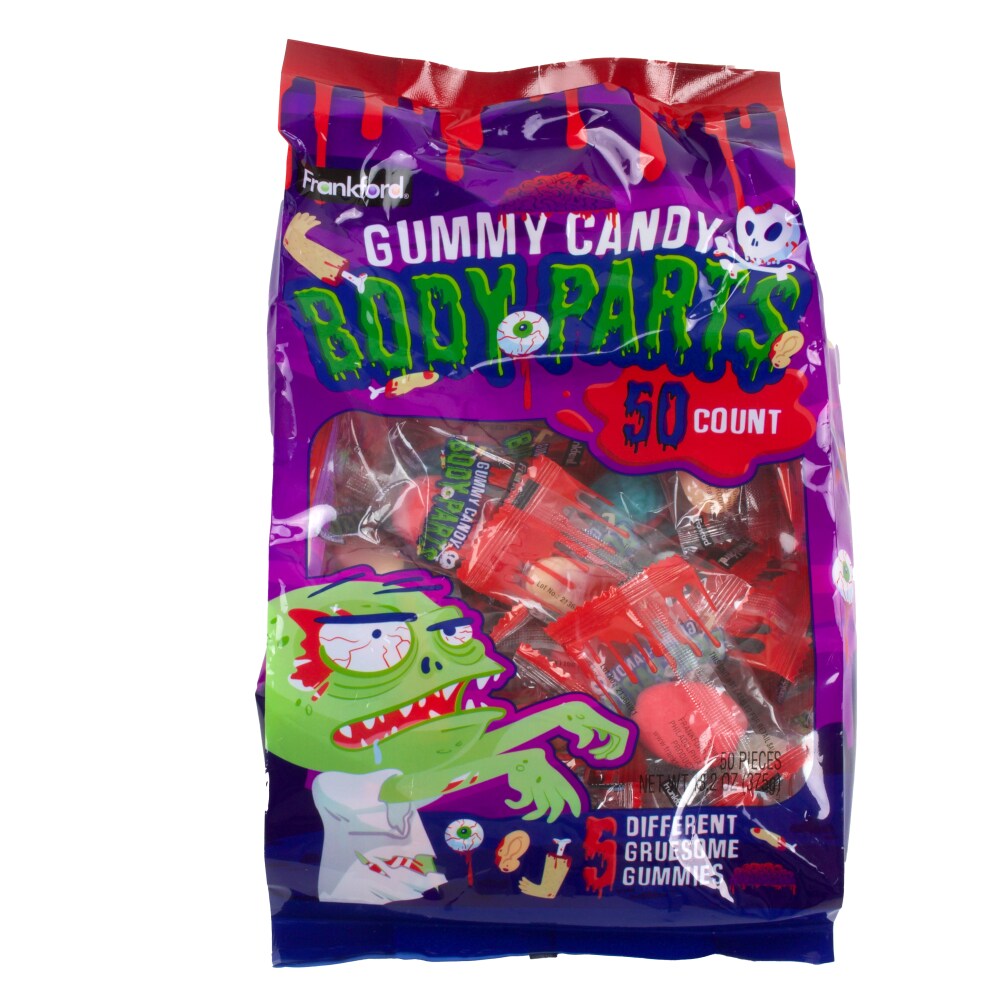 Frankford® Gummy Body Parts Stand Up Candy Bag