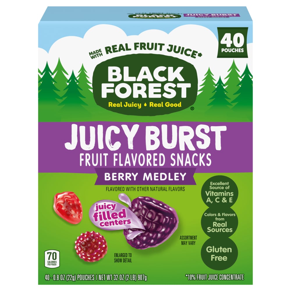 Black Forest Juicy Burst Berry Medley Fruit Flavored Snacks Box