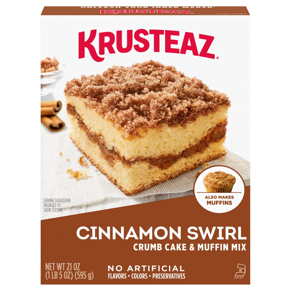 Krusteaz Cinnamon Swirl Crumb Cake & Muffin Mix 21 oz
