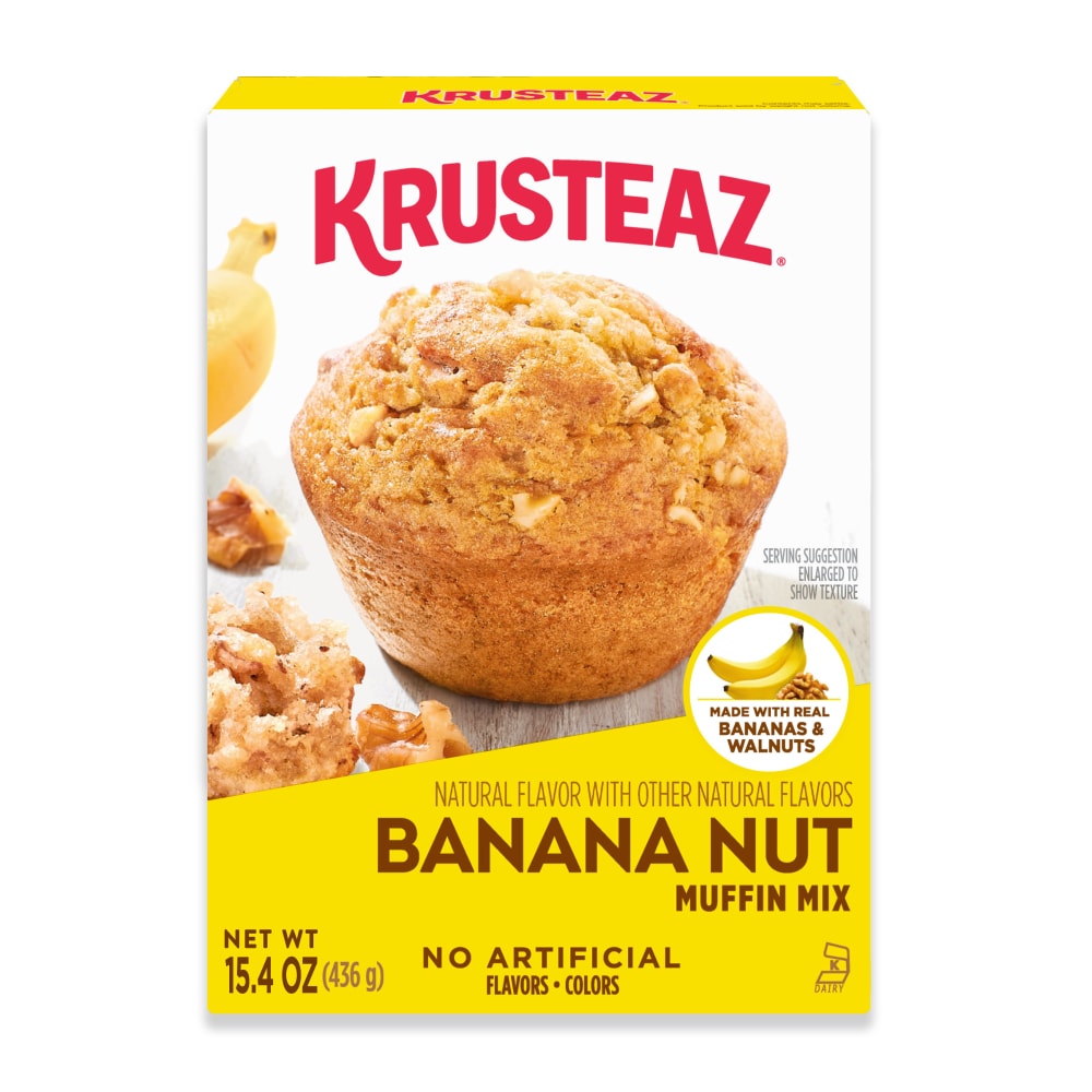 Krusteaz Banana Nut Muffin Mix, Made With Real Bananas and Real Walnuts